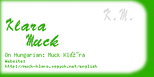 klara muck business card